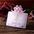 Tarjeta de felicitación con tulipanes rosas y cita inspiradora para profesores - Estilo Tulipán Brillante
