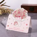 Elegante handgeschilderde roze rozenboeket wenskaart voor speciale berichten en geschenken - Roos Stijl