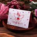 Large folded Valentine bouquet greeting card with butterfly and tulip design on tray - Butterfly Love Song / 10 Sheets Set