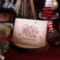 Vintage Christmas greeting card featuring cute cartoon gingerbread man design for kids - Christmas Gingerbread Man