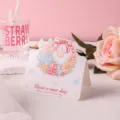 Pequeña tarjeta de felicitación floral con mensaje Have a nice day para San Valentín - Guirnalda de Flores Romántica / Juego de 10 hojas