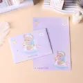 Simpatico set di cancelleria viola con orsetto su cavallo a dondolo e scritta Happy Day - Orso sul Cavallo (5)