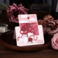 Vintage Grußkarte mit Rosenstrauß-Motiv und romantischer Botschaft zum Valentinstag - Sonnenuntergangs-Briefstil (Rimu Laixin)