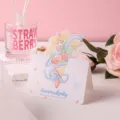 Tarjeta de felicitación ramo de flores romántico para San Valentín y agradecimiento - Encuentro / Juego de 10 hojas