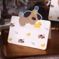 Vintage Cartoon Hund Grußkarte mit süßen Tiermustern für Kindergeschenke - Dog (3614)