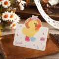 Vintage cartoon greeting card featuring a cute duck illustration with Good text - Duck Shape / 10 Sheets Set