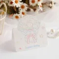 Crayon-style tulip bouquet mini greeting card with Sweet Baby text for Valentine's gifts - Sweet Baby (Tulip Bouquet) / 1 Piece