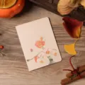 Carte de vœux vintage de style encre chinoise avec illustration de fleurs de pavot - Style Coquelicot