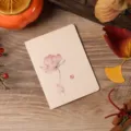 Carte de vœux style chinois vintage avec motif lotus à l'aquarelle et sceau rouge - Style Lotus