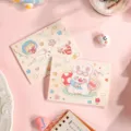 Simpatico biglietto d'auguri a tre ante con illustrazioni di conigli e cani regalo - Happy Day Rabbit Style / Confezione da 10