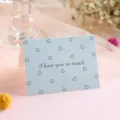 Light blue textured greeting card with heart pattern and I love you so much message - I Love You So Much Style