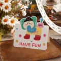 Adorable retro cartoon greeting card with HAVE FUN message for children gift tags - Elephant Design / 10 Sheets Set