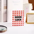 Rote gepunktete Good Luck Glückwunschkarte für Geburtstage und festliche Anlässe - Viel Glück (Einfacher Neuer Stil) / 10 Blatt Set