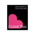 Tarjeta de felicitación minimalista de San Valentino con un gran corazón rosa suave - Estilo 6