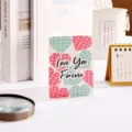 Einfache Lifestyle-Grußkarte mit 'Love You Forever' Text und bunten Herzmustern - Liebe Dich Für Immer (Einfacher Neuer Stil) / 10 Blatt Set