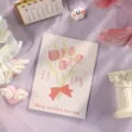 Tarjeta de felicitación con tulipanes rosas y mensaje 'Best wishes to you' - Estilo 7