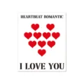 Tarjeta de San Valentín minimalista con corazones rojos y texto I Love You - Estilo 13