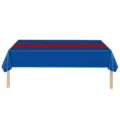 Blaue Halloween-Tischdecke mit rotem Spinnennetzmuster für Partys. - Tischdecke (1 Stück)