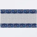 Nappe de fête Happy Birthday bleue et argentée avec paillettes et motif ballon - Nappe / 137x274cm