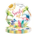 Assiettes en papier jetables thème plage Hawaï pour décoration de fête d'anniversaire - Assiettes 9 Pouces*24