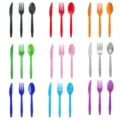 Set di posate usa e getta multicolore per feste di compleanno a tema gelato e celebrazioni - Cucchiaio / Set da 24