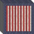 Vue détaillée de serviettes en papier empilées pour le Jour de l'Indépendance des États-Unis - 24 Pièces (Serviettes)