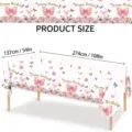 Maße 137x274cm der rosa Blumen-Schmetterlings-Einwegtischdecke für Geburtstagsfeiern - Schmetterling Tischdecke (137x274cm)