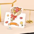 Cute cartoon flower bouquet Thanksgiving message card with a printed Thanks banner - Thanks Bouquet Style