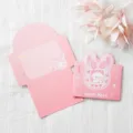 Lindo juego de tarjeta de felicitación de conejo rosa con sobre y texto Sweet Heart - Conejo Dulce (1561)