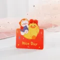 Carte d'anniversaire dessin animé avec illustration de canard et chat, motif Nice Day - Chaton et caneton (2312) / 1 Pièce/Pack