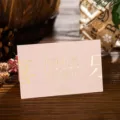 Carte de vœux rose minimaliste avec élégant marquage à chaud doré et message de bonheur - Style Tout Comme Souhaité