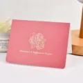 Minimalist pink variant greeting card with gold foil rose design and Unbiased text - Just You (Rose) / 1 Piece