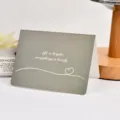 Elegant dark green greeting card featuring gold foil 'Life is bright' quote and heart - Life Is Bright (Heart) / 1 Piece