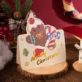 Christmas greeting card with gold foil gingerbread man and Merry Christmas text - Gingerbread Man (464)