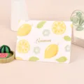 Cute lemon fruit pattern greeting card with bronzed gold Lemon lettering for gifts - Lemon