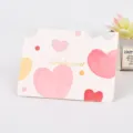 Elegant folded greeting card featuring watercolor pink hearts and gold foil iridescent text - Iridescent Meaning / 10 Pieces/Pack