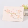 Elegant cherry blossom greeting card with gold foil text - Movies Will End But We Won't / 10 Pieces/Pack