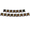 Foto detallada de una pancarta de fiesta Happy Halloween de neón con iconos festivos - Banner (2022032815) / 1 Pieza