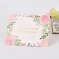 Elegant floral greeting card with gold foil romantic text for birthdays and gift sets. - Romantic Time With You / 10 Pieces/Pack