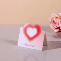 Elegante verträumte rosa Herz Glückwunschkarte mit roter Best Wishes Kalligraphie - Bonbonrot (Lebhaftes Träumerisches Herz)