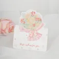 Hand-drawn floral bouquet greeting card for Valentine's Day with pink rose decor - Sunny Sunflower / 10 Sheets Set