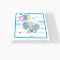 Vue détaillée des serviettes en papier sur le thème de l'éléphant pour baby shower - Serviettes / Paquet de 20