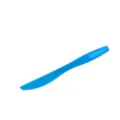 Wegwerp blauw plastic feestmes met gekartelde rand voor oceaan thema decoratie - Mes / Pak van 16