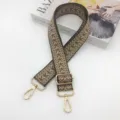 Correa ajustable para bolso estilo bohemio con patrón de flechas y ganchos de oro brillante - Solo Correa (Patrón Ancho)
