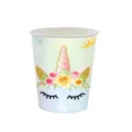 Gobelet en papier jetable avec motif licorne arc-en-ciel pour fête à thème magique - Licorne colorée / Gobelets en Papier (Paquet de 24)