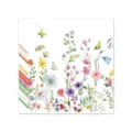 Motif aquarelle coloré de fleurs sauvages printanières et papillons pour la fête - Imprimé Fleur Sauvage (Serviettes) / Paquet de 20