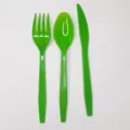 Set de couverts en plastique vert jetables pour thèmes de fête Saint-Patrick - Couteau Vert / Lot de 10