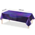 Nappe laser violette holographique premium 54x108 pouces pour décoration de fête - 137*274cm / Violet (Film d'Aluminium Violet)