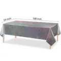 Nappe laser argentée holographique scintillante 54x108 pouces pour déco de fête - 137*274cm / Gris Argent (Film d'Aluminium Gris Argent)