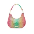 Borsa sottobraccio chic con motivo coccodrillo arcobaleno e oro - Gradiente Verde Menta Croco (PG-398)